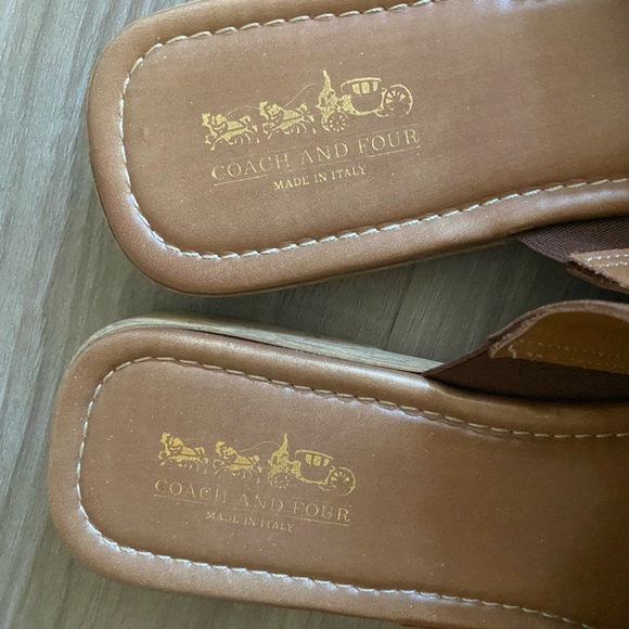 Coach and Four Tan Sandals - Picture 4 of 4